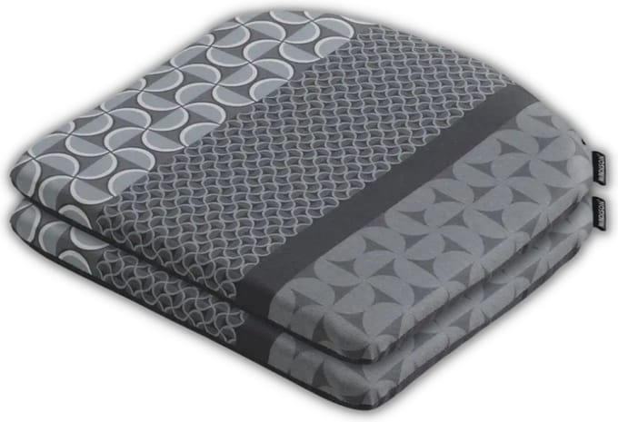 Madison - Zitkussen - Universeel - 2 stk. - 46x48 cm - Pasa Grey - Stapelstoel - Grijs