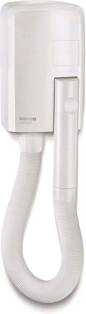 Wandhaardroger heavy duty wit met slang Hotello BLDC