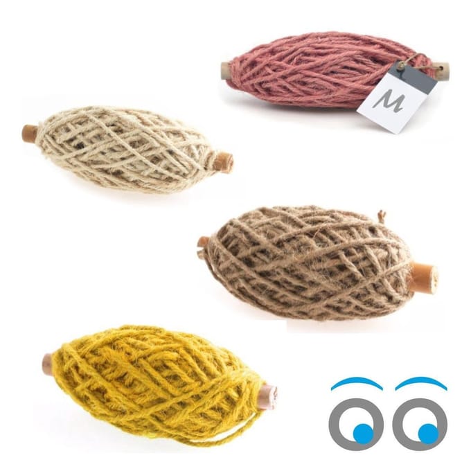Luxe Jute Koord - 3,5 mm - Flax - kleuren Set - 100 Meter - 4 Klosjes Van 25 Meter