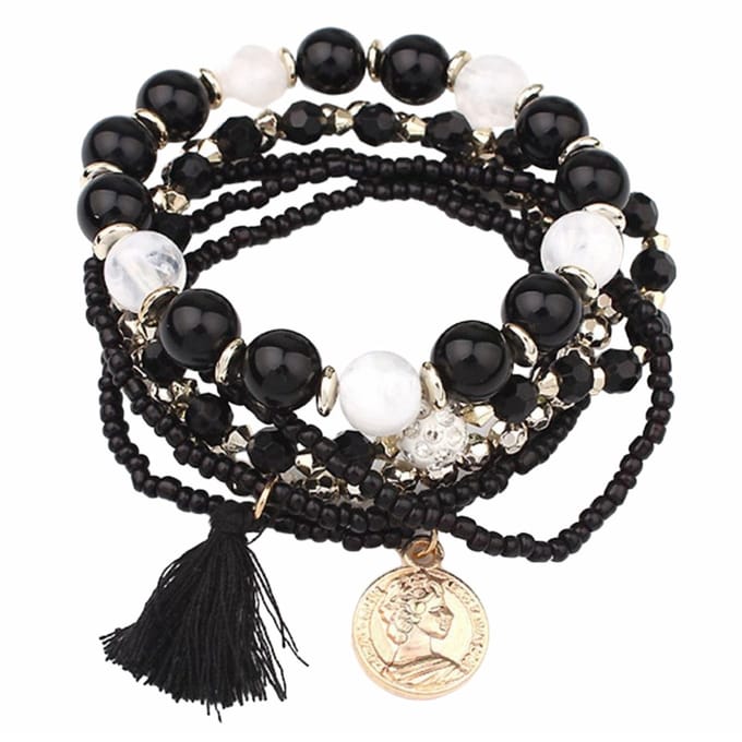 Fako Bijoux® - Armband - Summer - Zwart