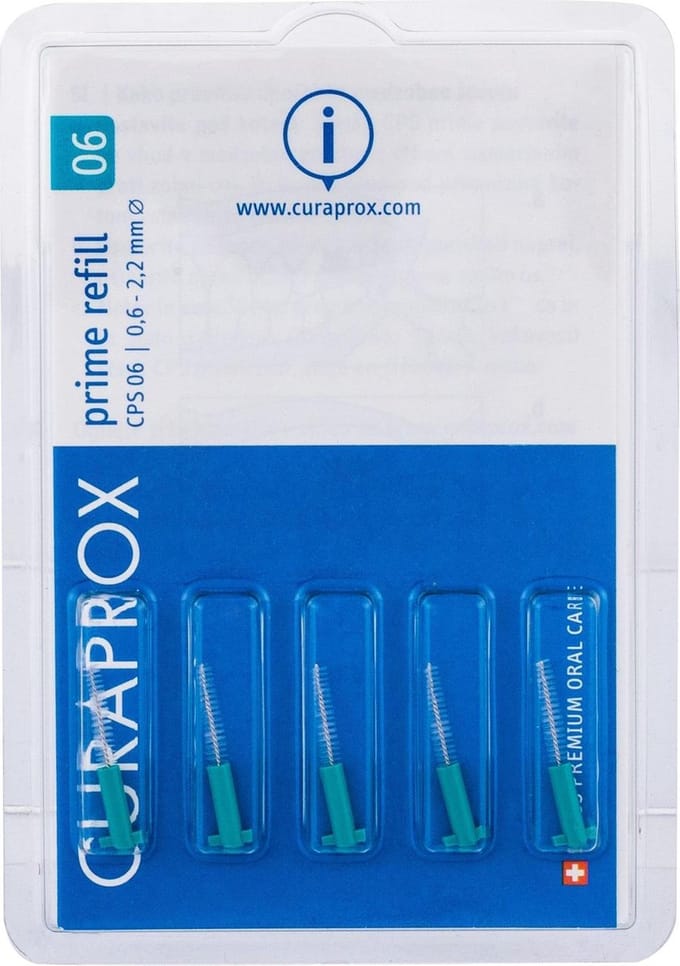 Curaprox Interdentaal Rager Refill Prime Turqoise - 2,2 mm - 5 stuks