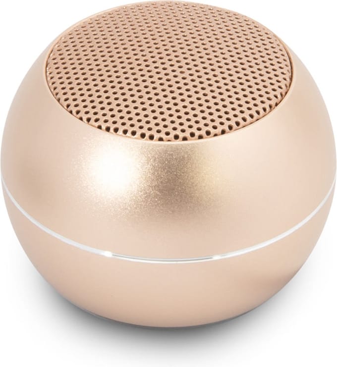 Guess Mini Bluetooth Speaker - 3W vermogen & 4 uur speeltijd - Goud