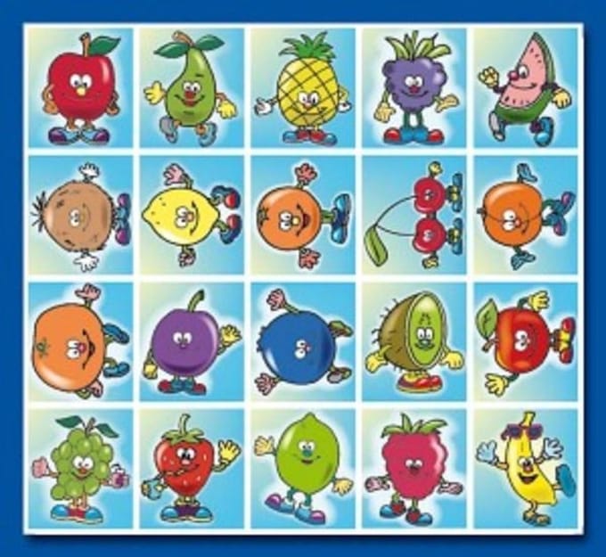 BELONINGSSTICKERS STAM FRUITJES - 600 STUKS