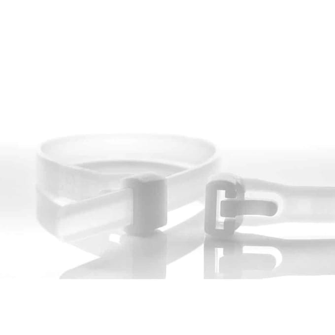 Herbruikbare Kabelbinders 100mm - 100 stuks, Naturel