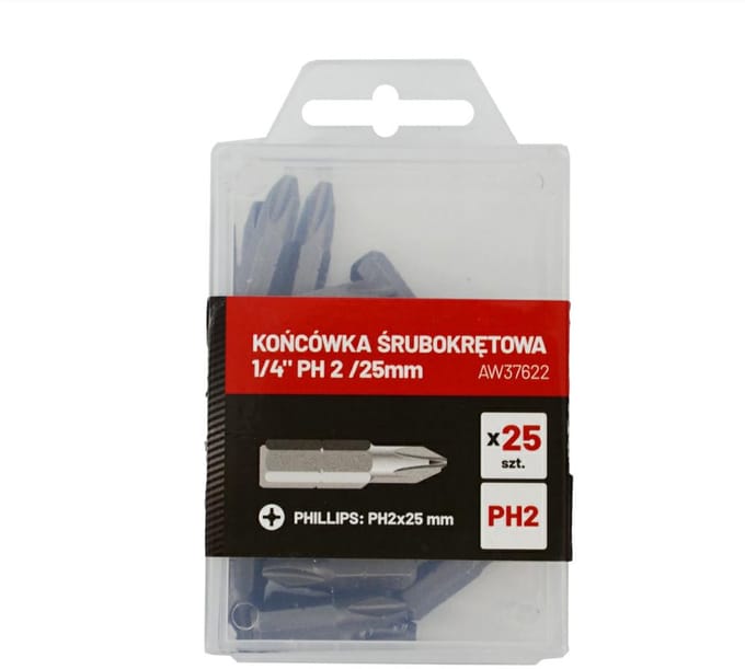 AWTOOLS - Schroevendraaierbit - PH2 - 25mm - Set van 25