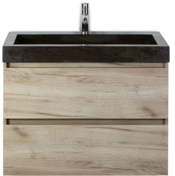Maxx XL Badmeubelset 80 cm - Craft Oak - Wastafel Lucca 1 Kraangat