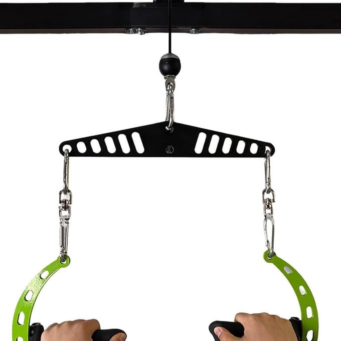 Kabelmachine Accessoire - Katrol Trainer - Kracht Training - Verstelbare Hoek - 38 cm - Zwart