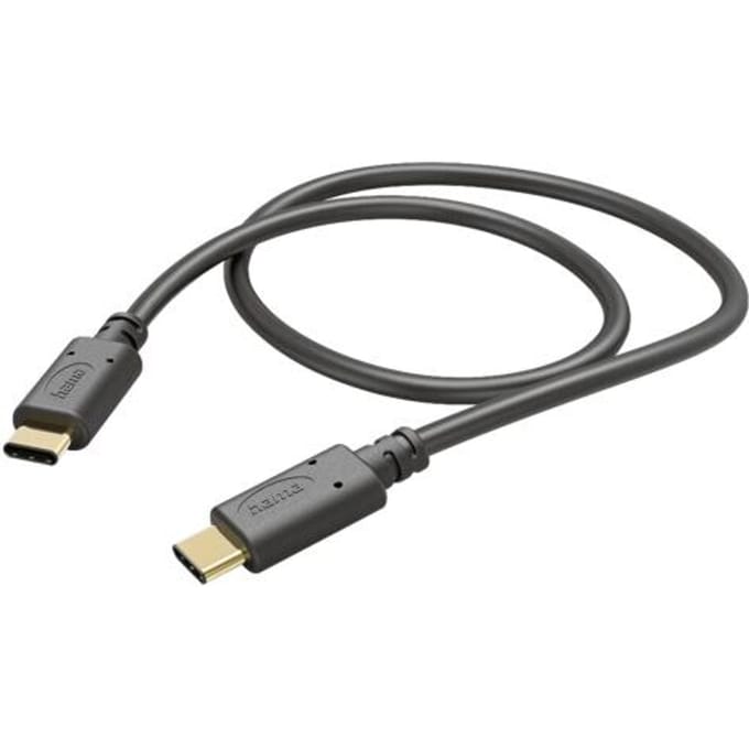 Hama USB-C oplaadkabel - USB-C naar USB-C - USB-C stekker - 1 meter - Geschikt voor Smartphone en Tablet - Zwart