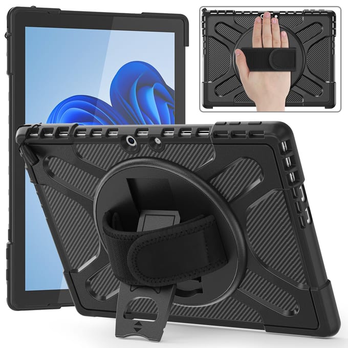 Robuuste Hoes Voor Microsoft Surface Pro 13 12 11 10 9 8 7 Plus 6 5 4 2-in-1 360 Draaibare Cover Voor Go 1 2 3 4 Met Handriem Surface Pro 8