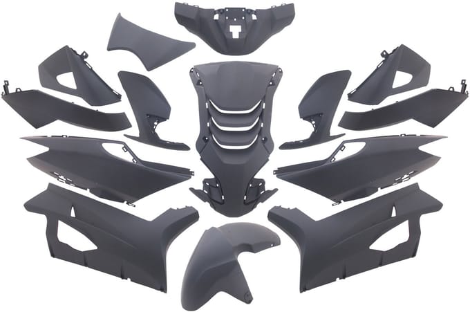 Plaatset Peugeot Speedfight 4 14 delig mat zwart