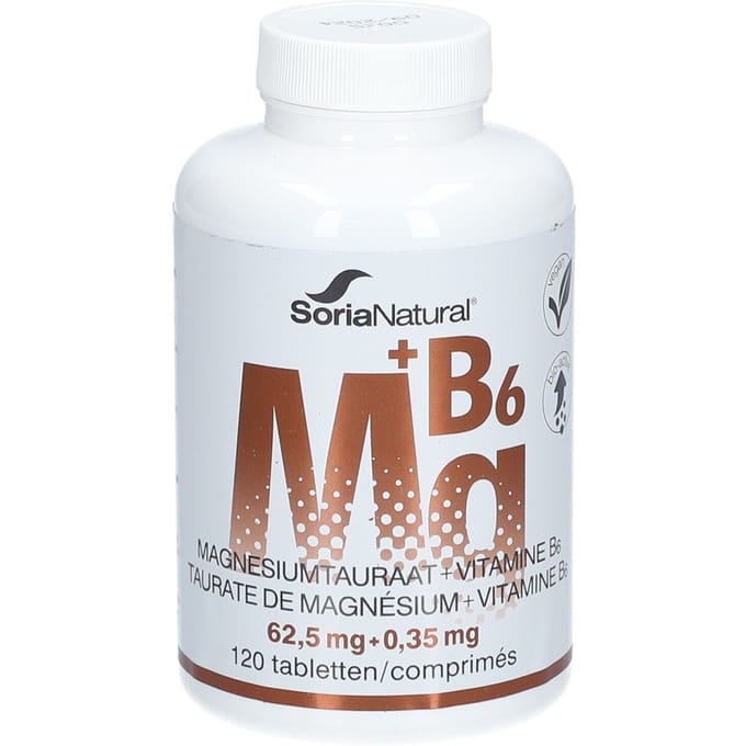 Soria Natural® Magnesiumtauraat + Vitamine B6 120 Tabletten