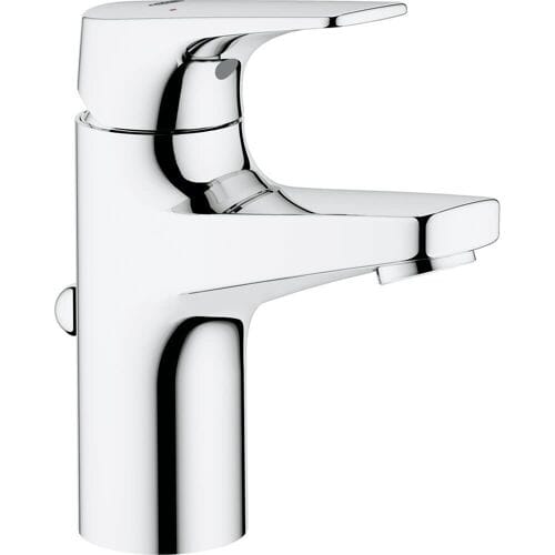 GROHE BauFlow wastafelkraan S - Lage mengkraan met trekwaste - Eco - Chroom