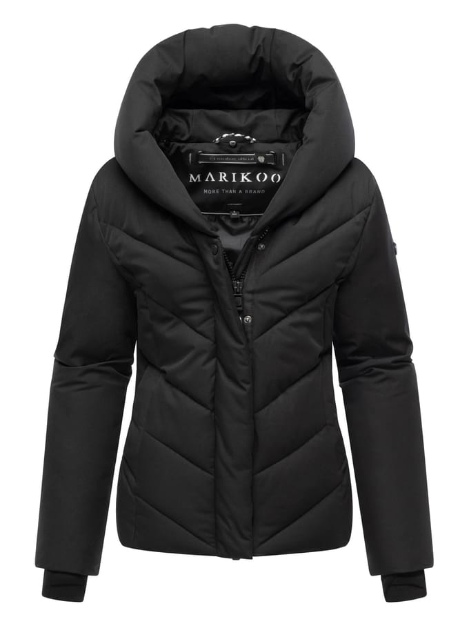 Marikoo dames gewatteerde winterjas Nadiraa met 2-in-1 design & capuchon