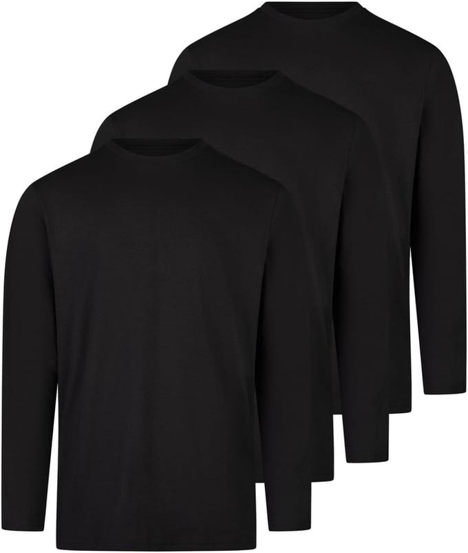 RAGMAN Heren longsleeve 3 pack Basic