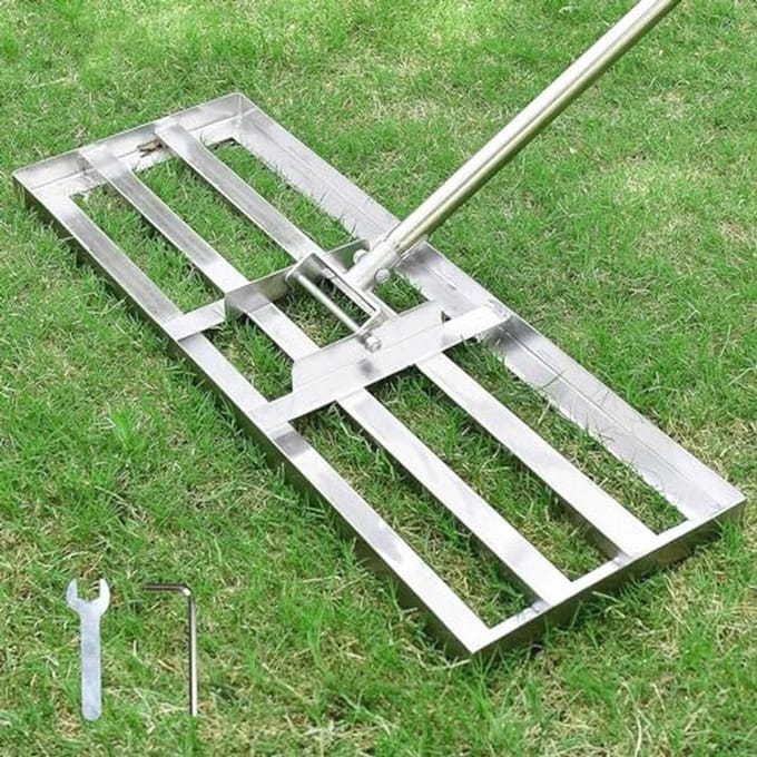 Gazon Nivellering Hark - 7FT Heavy Duty Niveau Tool voor Tuin en Golfbaan