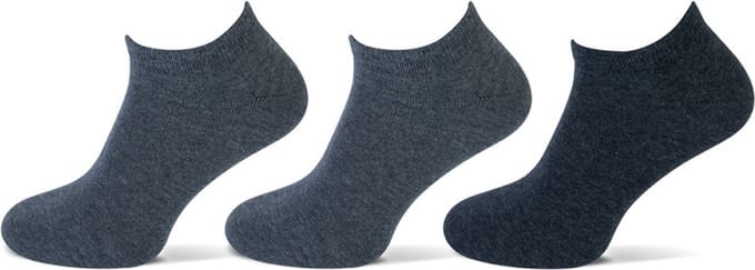 Teckel Sneakersokken Lipje Katoen Multi Grijs 43-46 3 paar