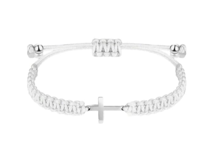 Kruis armband - Jezus - Christelijk - bijbel - touw wit