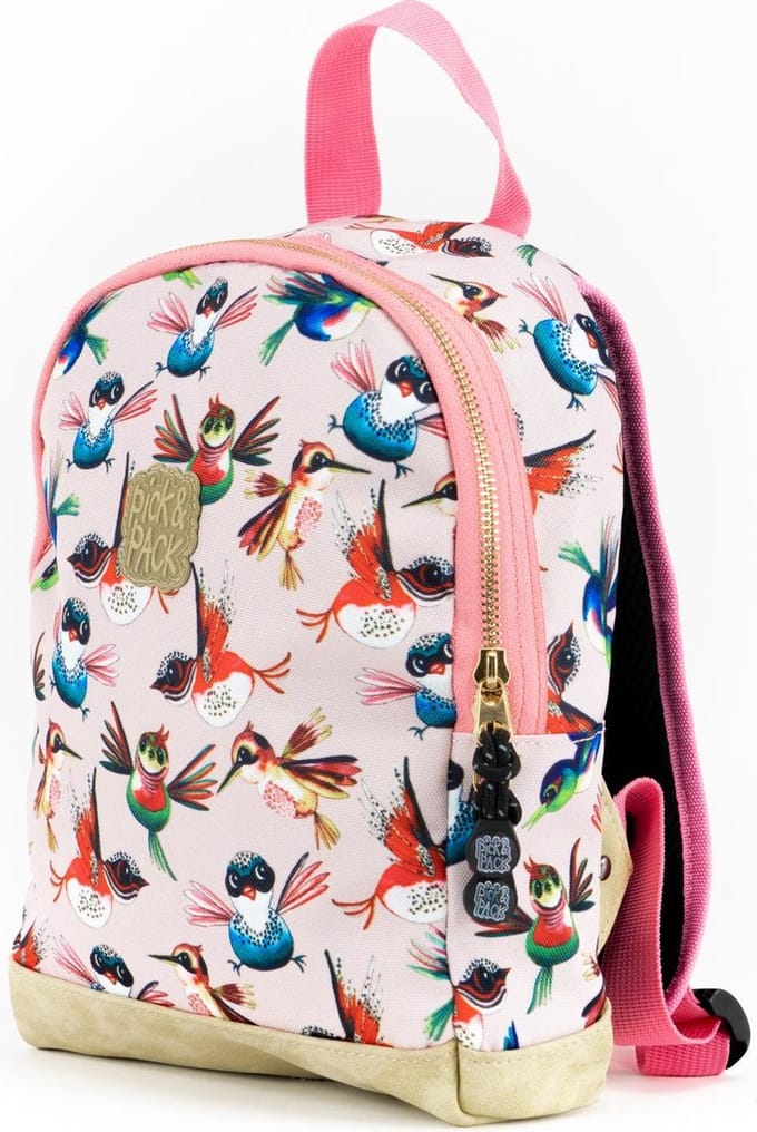 Pick & Pack Birds Backpack XS / Soft pink