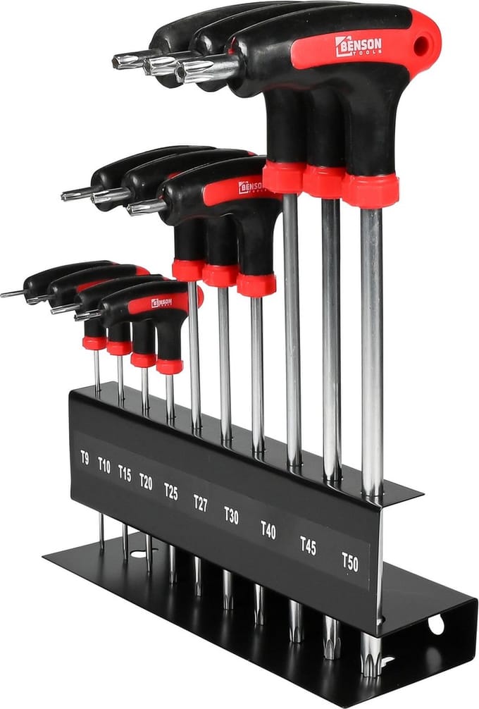 Schroevendraaierset - Torx - T-greep - 10 delig