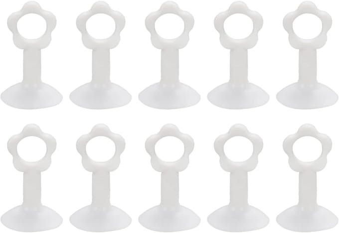 Deurstoppers - Wandbeschermers Zuignap - Deuren Beschermen - Ponsvrij - 10 stuks - Wit