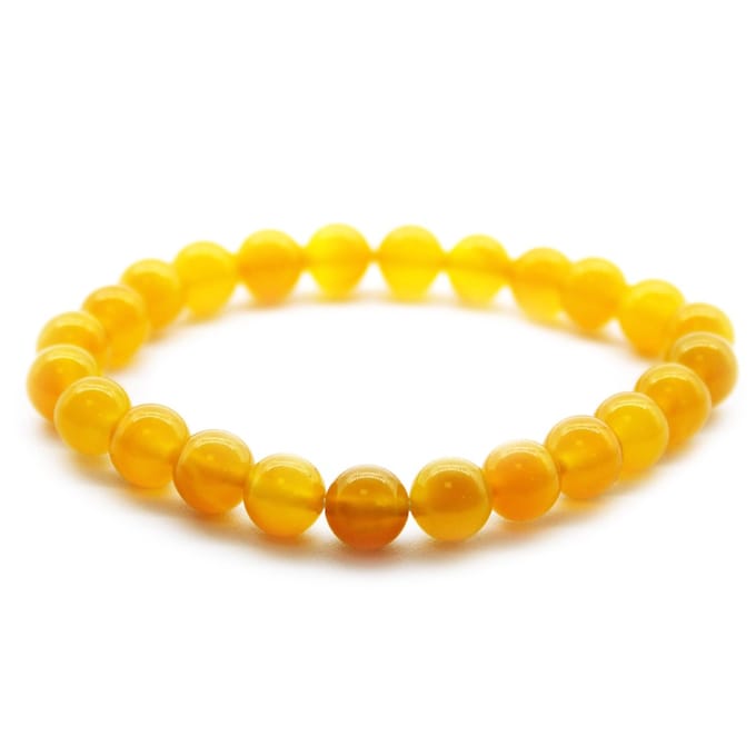 Honingkristal Edelsteen Armband – Elastische Kralenarmband – Natuursteen – Dames & Heren