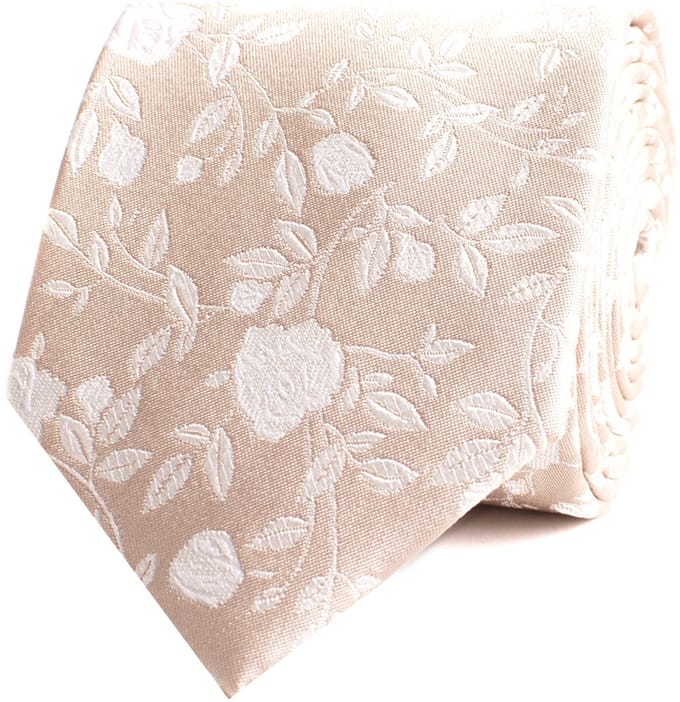 TRESANTI | ERAY | Zijden stropdas Rozen | Beige