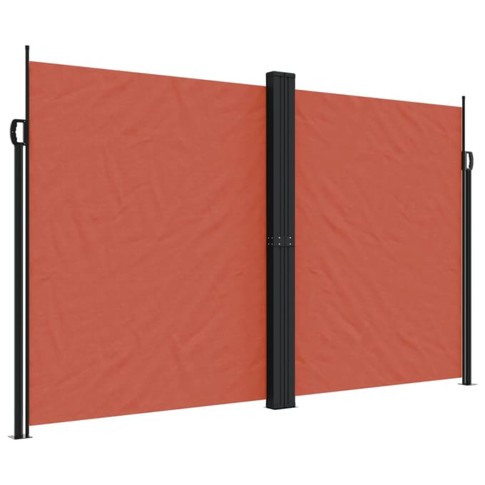 vidaXL - Windscherm - uittrekbaar - 200x1000 - cm - terracottakleurig