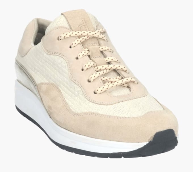 Durea Sneaker 6319 609 2047 Licht Taupe Ivoor Wijdte M