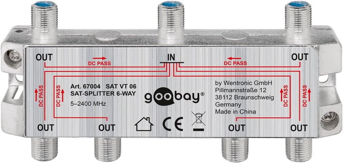 Pro SAT-splitter 6-way 6 ports