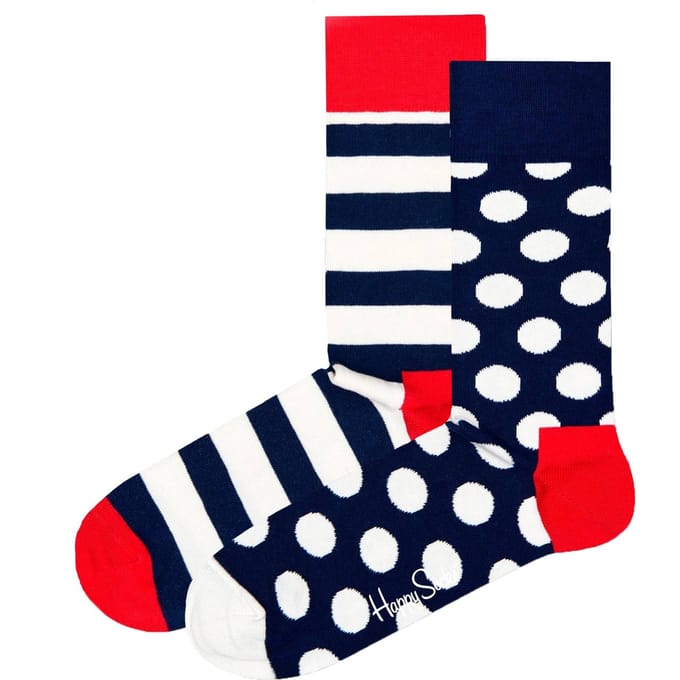 Happy Socks Classic Big Dot Socks (2-pack) - unisex sokken - Unisex - Maat: 36 - 40