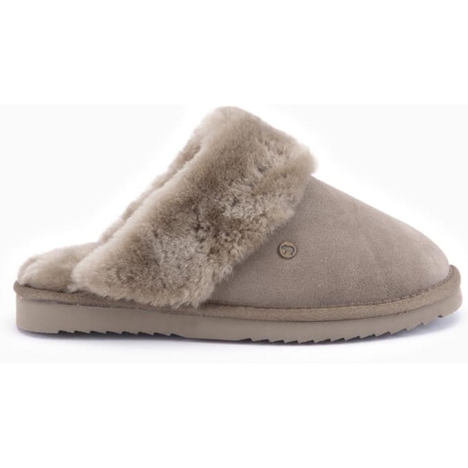 Warmbat Flurry Suede Dames Sloffen - Groen