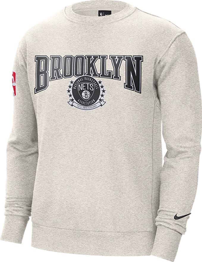 NIKE X NBA BROOKLYN NETS - 75th Anniversary - Herentrui - Crewneck - Wit - XXL