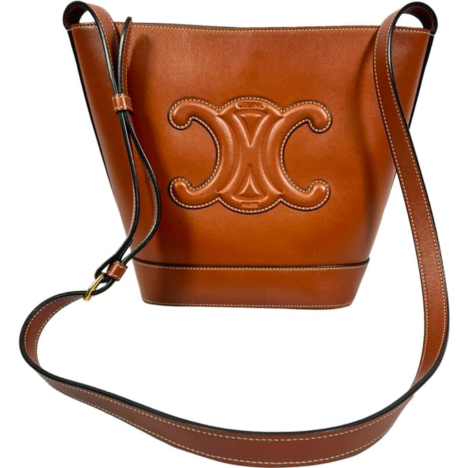 Celine Kleine Cuir Triomphe Emmertas in Bruin Leer
