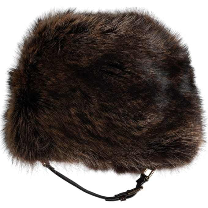 Dolce & Gabbana Bruin Bont Vrouwen Bucket Hat