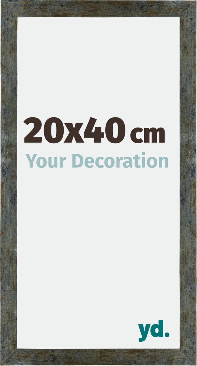 Your Decoration - Fotolijst 20x40 cm - MDF - Blauw Goud Gemeleerd - Mura
