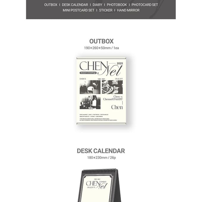CHEN - 2025 SEIZOENSGROETEN [Chens Chennel AAN & UIT] WITHMUU POB white