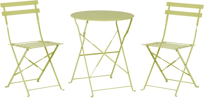 FIORI - Bistroset voor 2 - Limegroen - Staal