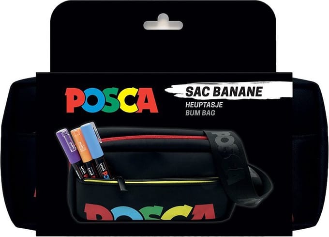 Posca heuptas - draagbare etui - ritssluiting - Ovaal