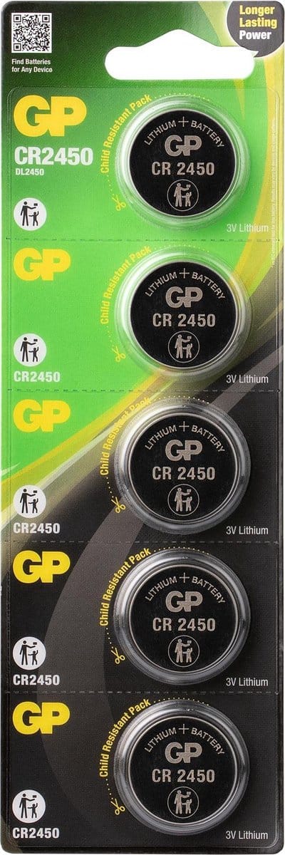 GP CR2450 - knoopcel batterij - 1x5 stuks