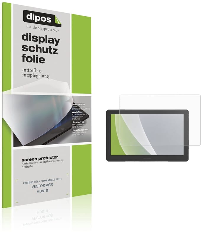 dipos – 2x Matte Beschermfolie geschikt voor VECTOR AGR HD818 | Krasbestendige & antireflecterende Screenprotector Ultra-Thin