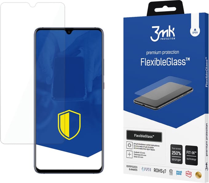 3MK FlexibleGlass - Hybride Beschermglas - Huawei Mate 20 - Flexibel - Onzichtbaar - Oleofobe Coating