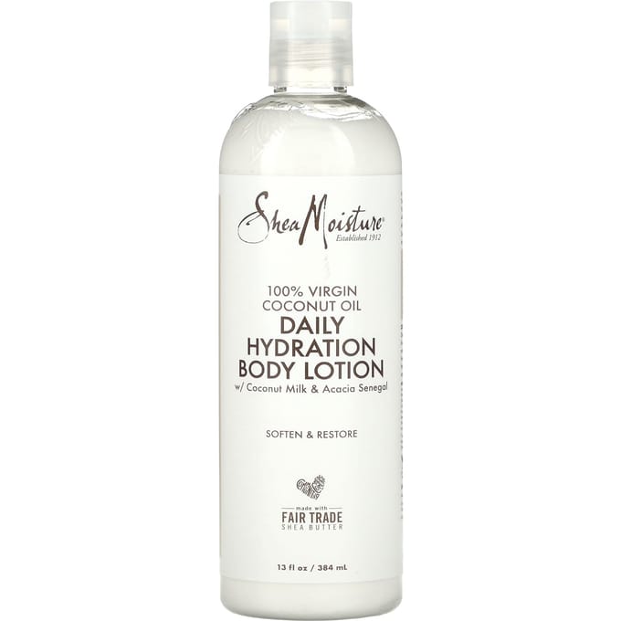 SheaMoisture, 100% pure kokosolie, hydraterende bodylotion voor dagelijks gebruik, 388 ml (384 ml) white