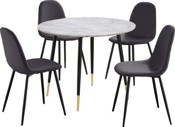 Monza-Eetset - 100 cm - Antraciet