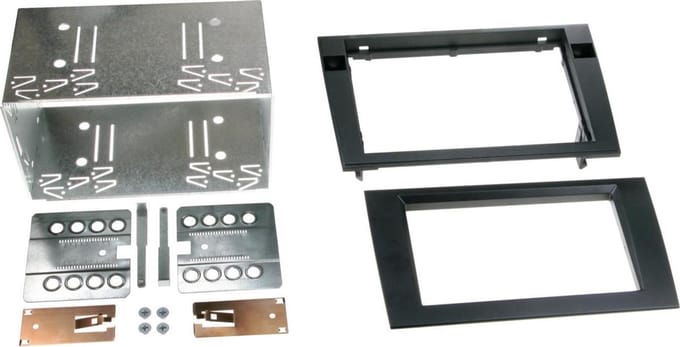 2-DIN Paneel geschikt voor Audi A4 B6 (8E) 2000-2009 - Seat Exeo (3R) 2009-2013 - kleur: Zwart