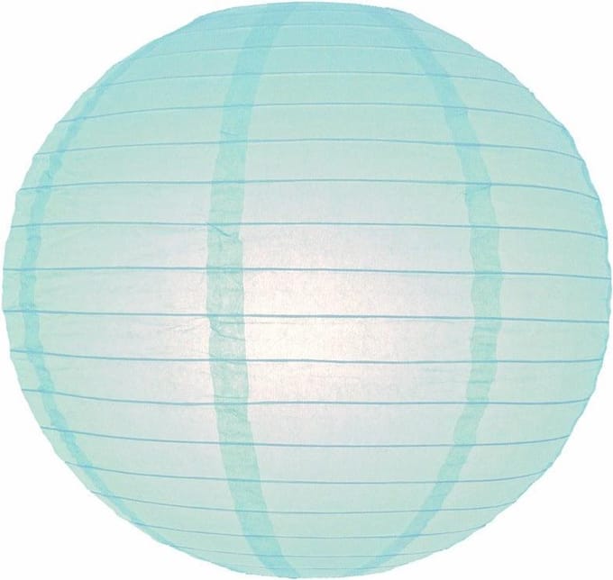 Lampion licht blauw 75 cm