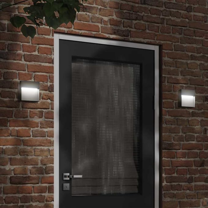 vidaXL Buitenwandlamp LED gegoten aluminium zwart