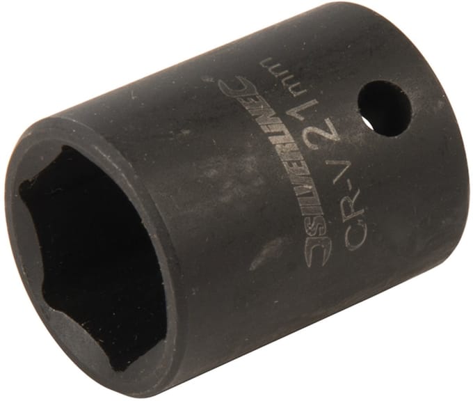 Silverline 1/2 metrische zeskant-krachtdop 21 mm