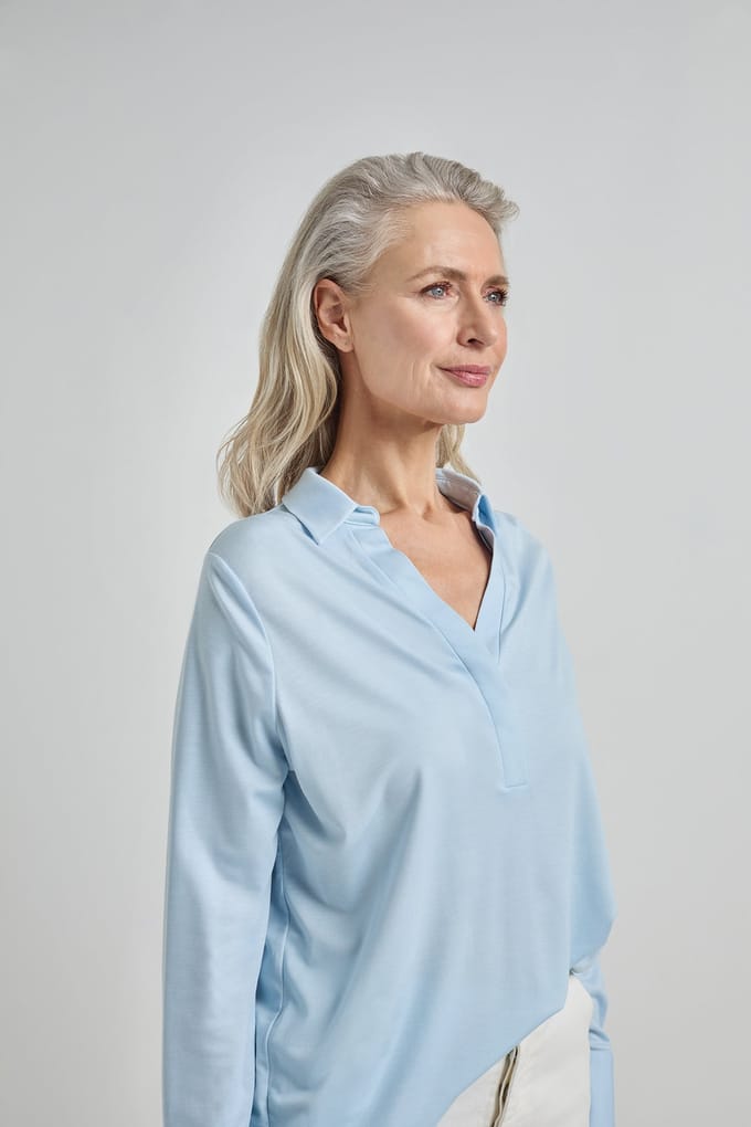 Josephine & Co Pam Blouse Light Blue Größe: 34 | Longsleeves Outlet | Damen | Blau