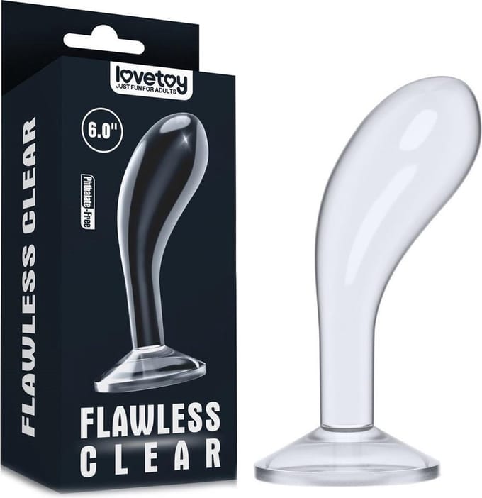 Lovetoy - Flawless - Transparante Prostaat Plug - 15.2 cm