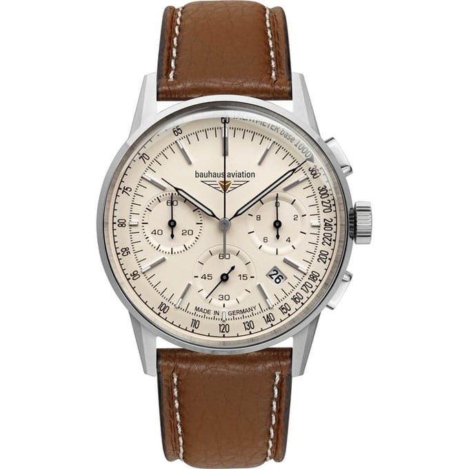 Bauhaus 2376-5 Aviation G38 chronograaf horloge